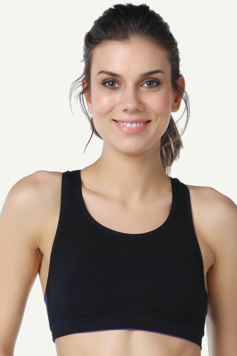Lined cotton sport bra