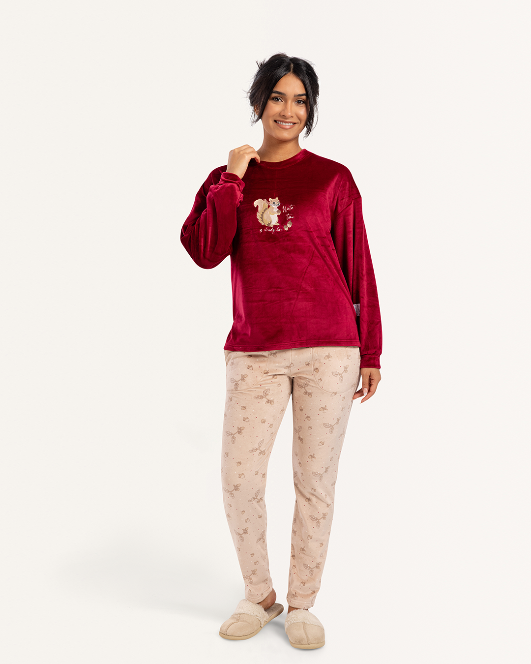 Pajama pants with top and buff sleeve Winter Time