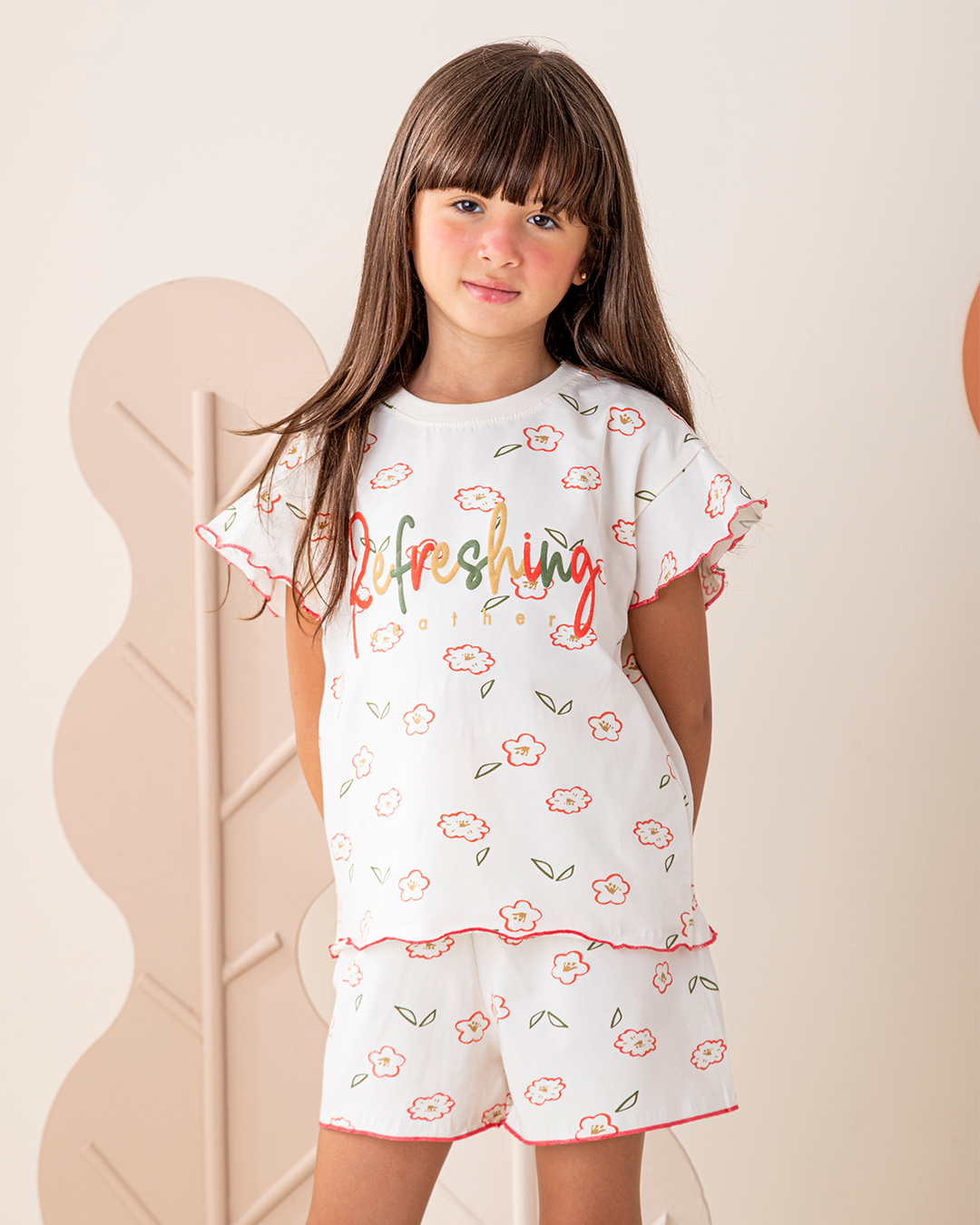 Cotton Short Pajama Set Fresh Atmosphere