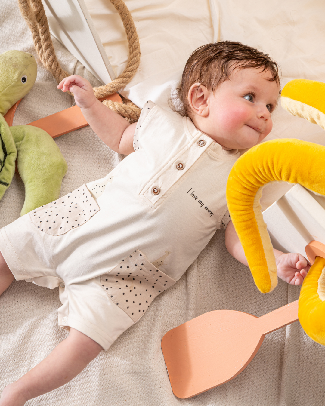 I love my mommy baby overalls