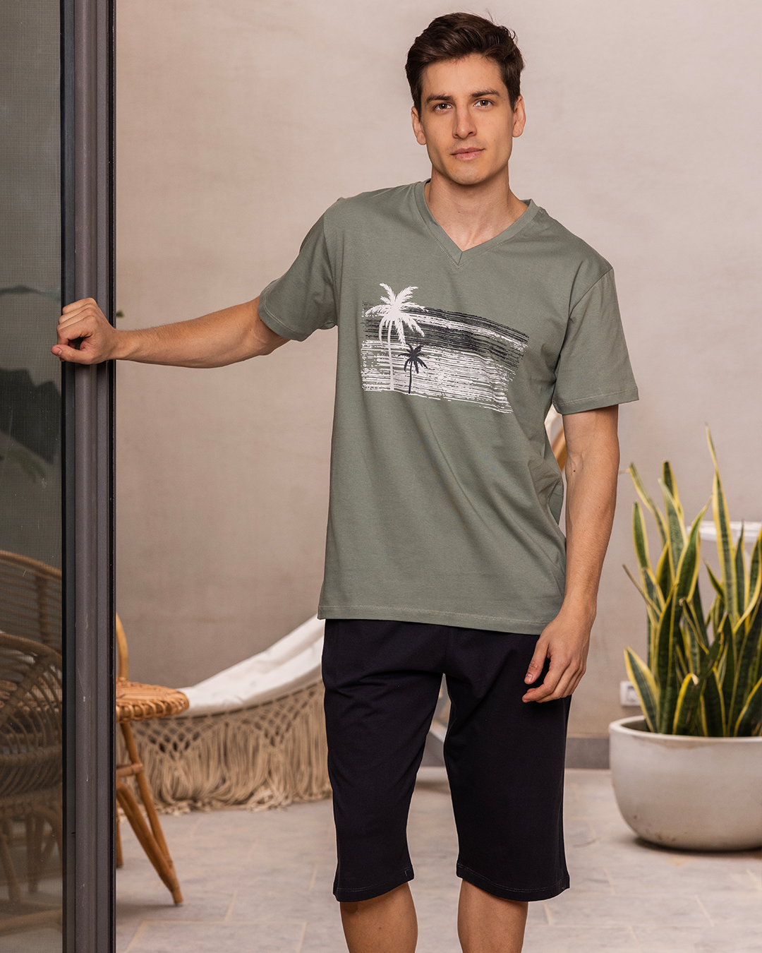 Taq Al Nakhla Pentacore V Men's half sleeve pajamas