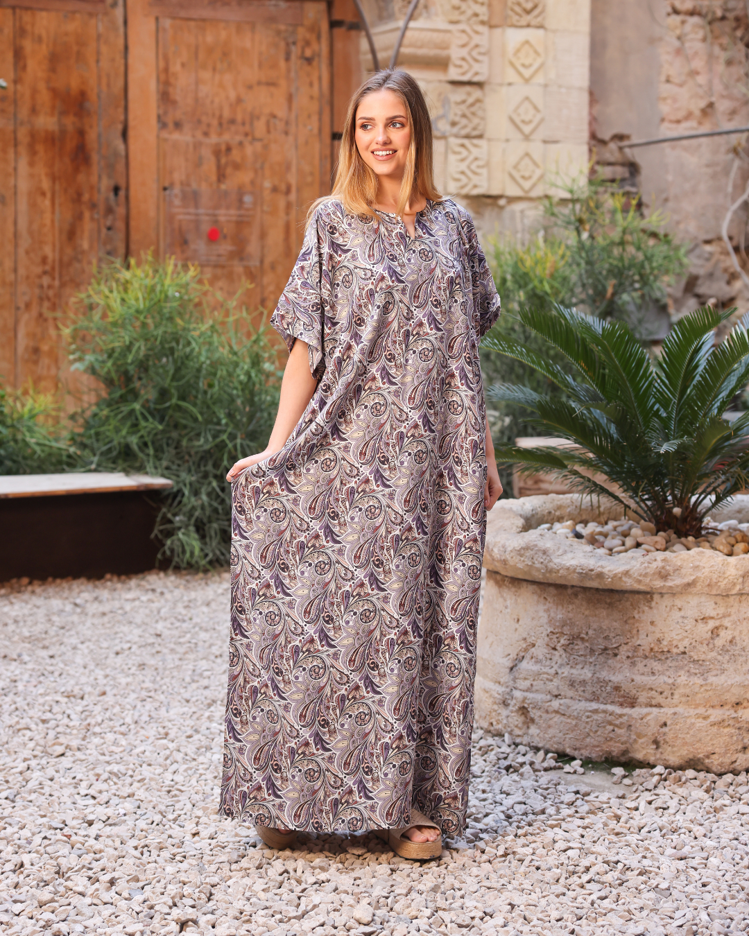 149 Viscose half sleeve shirt with pattern