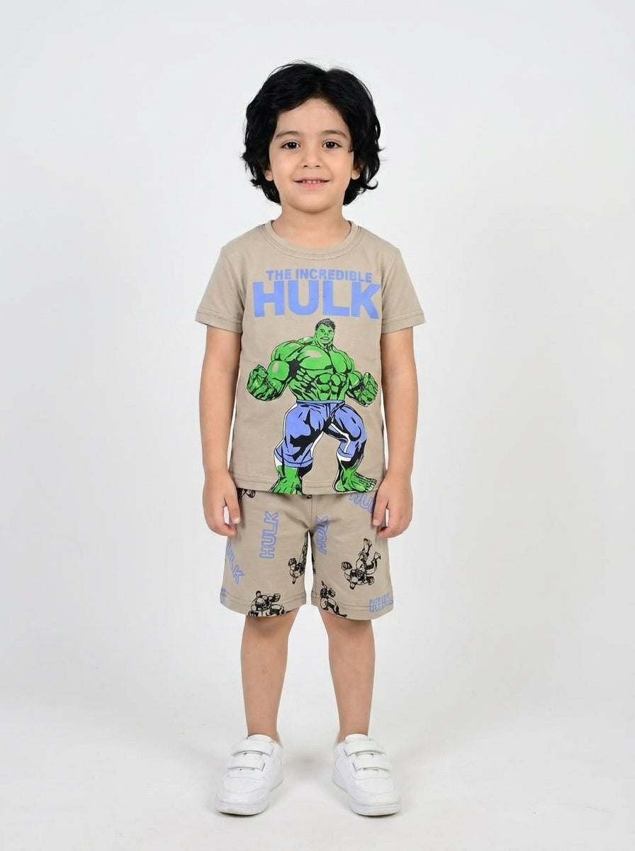 بجامة شورت ولادي وسط hulk