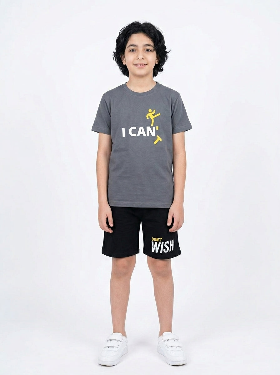 بجامة شورت ولادي محير i can