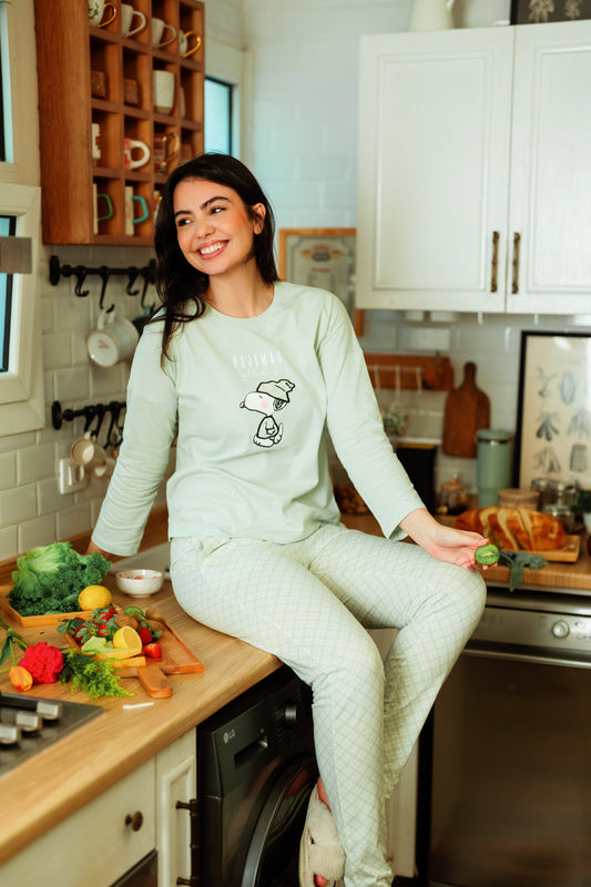 Women's Long Sleeve Snoopy Spring Pajamas