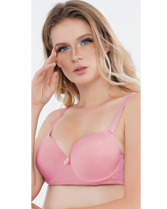 Women's bra full push-up cap with patterned lace