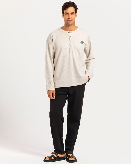 Men's Pajamas with Long Sleeves and Loose Pants
