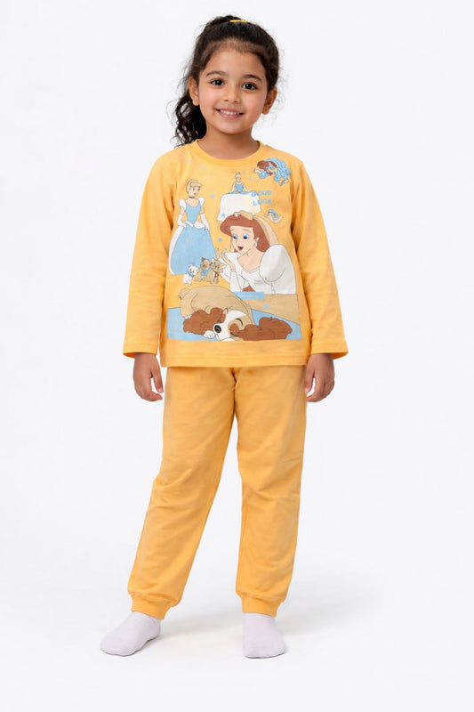 بيجامه قطن خريفي وسط بناتي