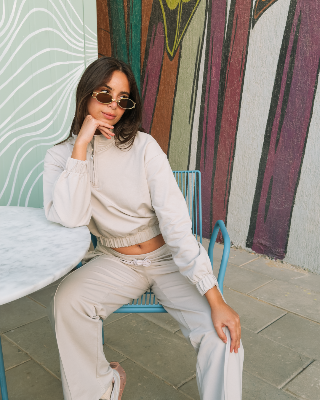 Women's pajamas with half zippers