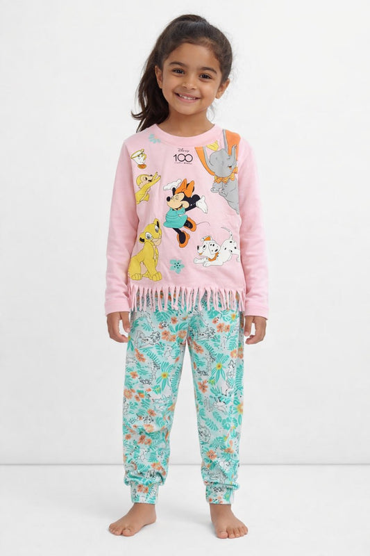 بيجامه قطن وسط بناتي