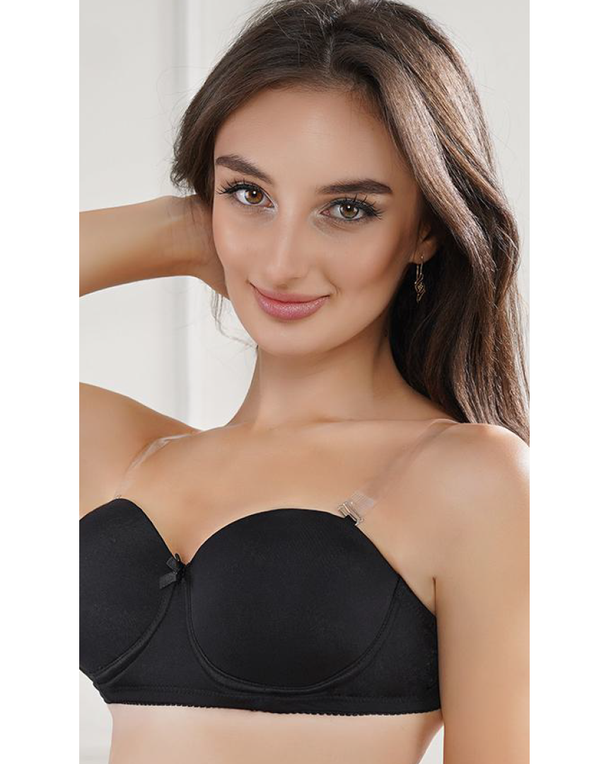 Push Up B Bra, Microfiber Soiree, Transparent Bra, Transparent Back Cup