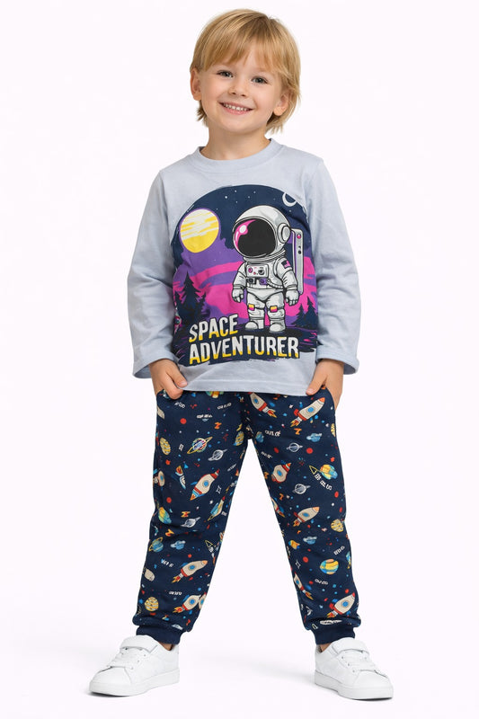 طقم وسط اولادي خريفي قطن