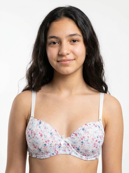 Floral Print Full Cap for Girls