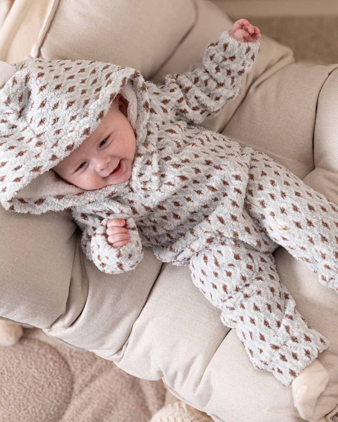 Icy Geometric Baby Romper