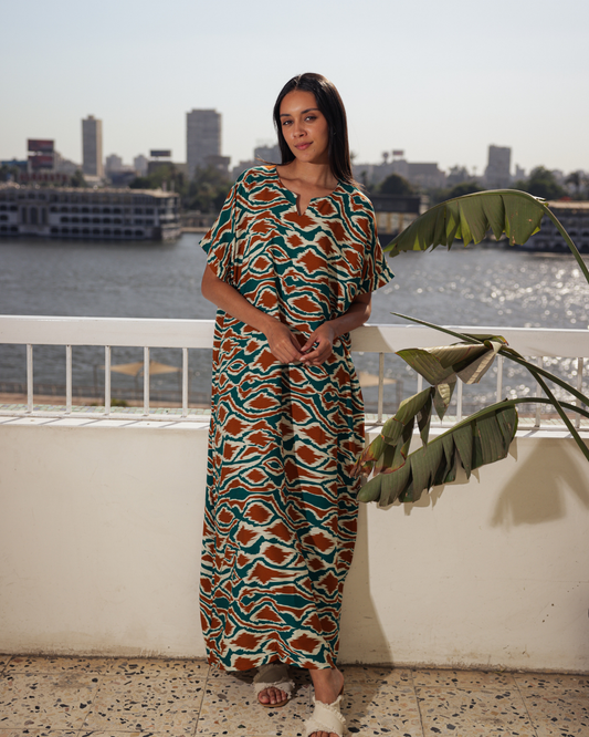 151 Viscose half sleeve shirt with pattern