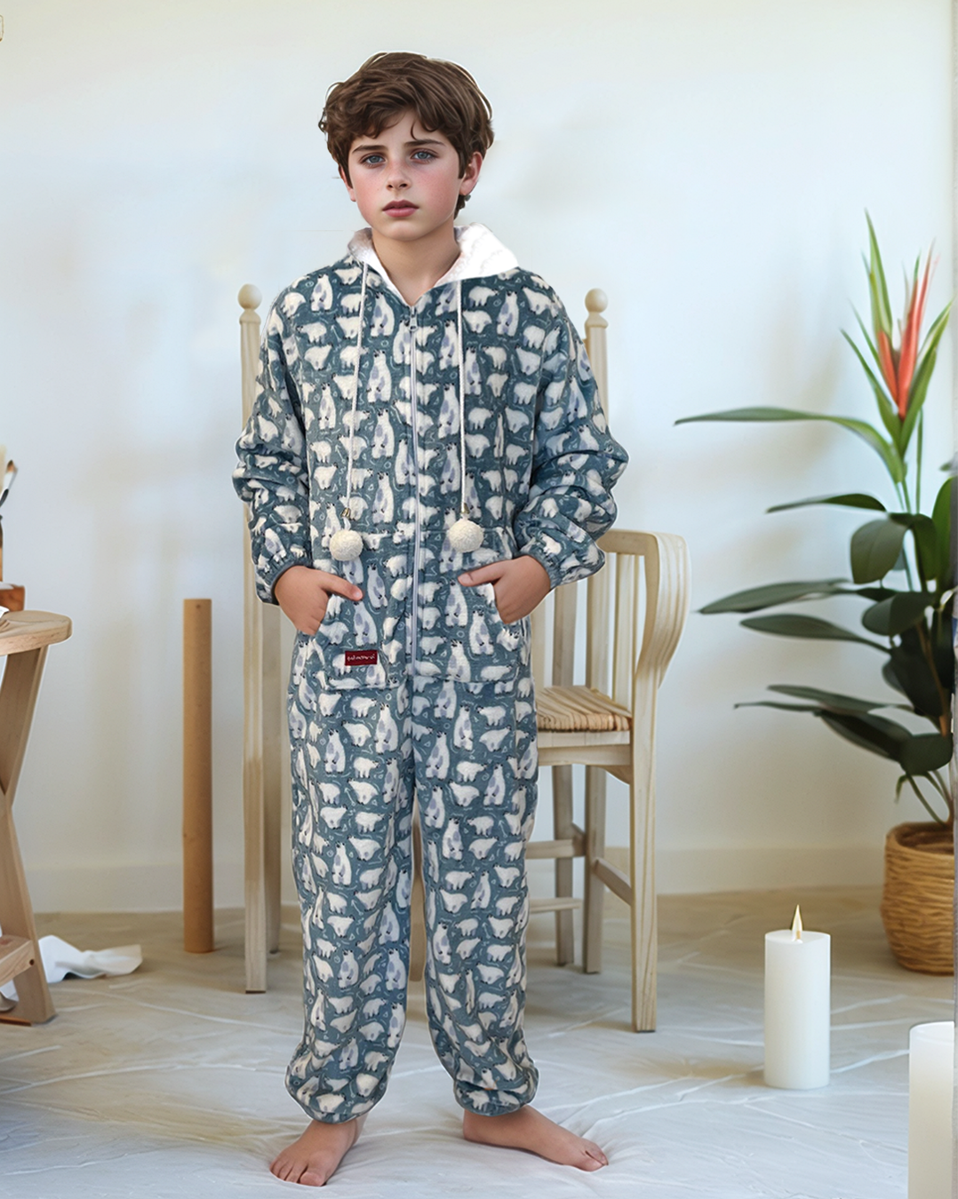 White Polar Bear Boys' Bodysuit