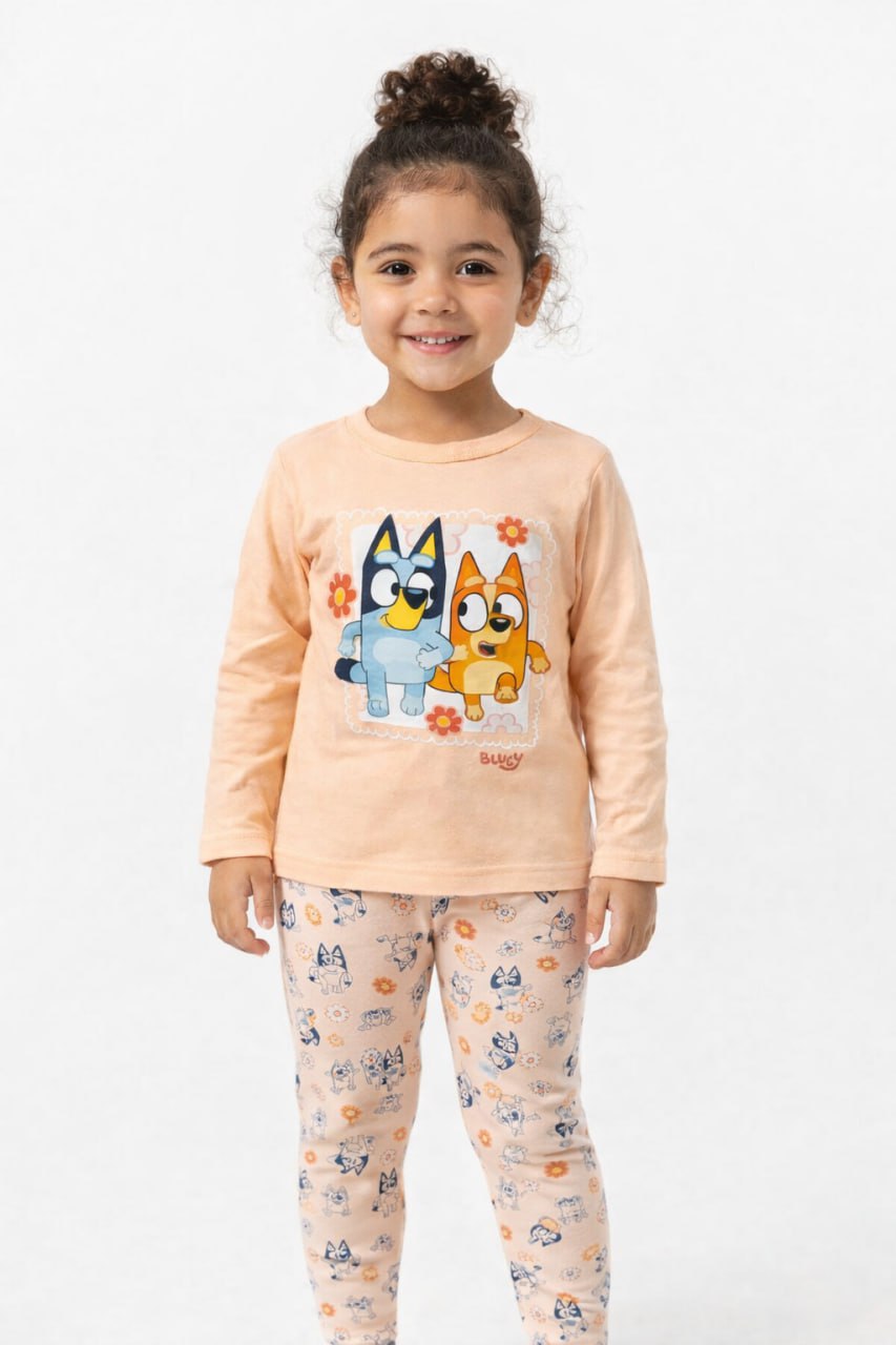 بيجامه قطن وسط بناتي