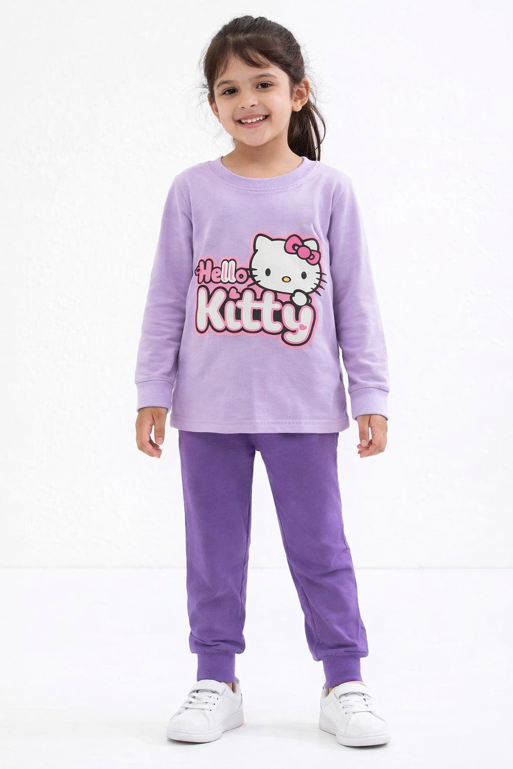 بيجامة قطن خريفي وسط بناتي