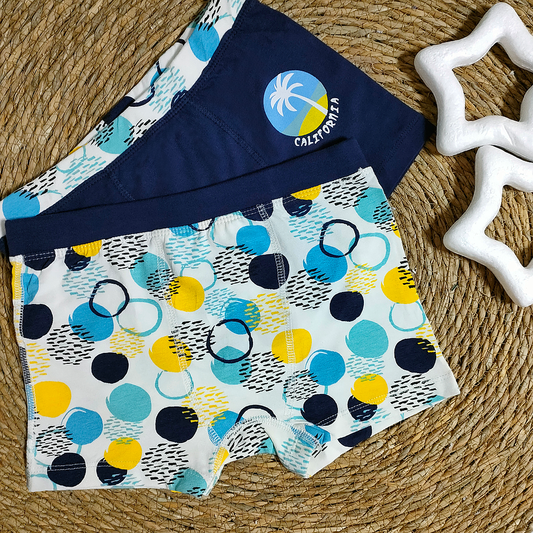 Boxer colors and printed wide elastic