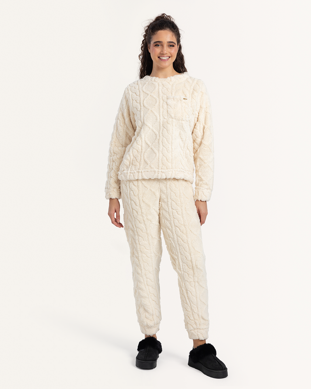 Creamy Jacquard Pajamas