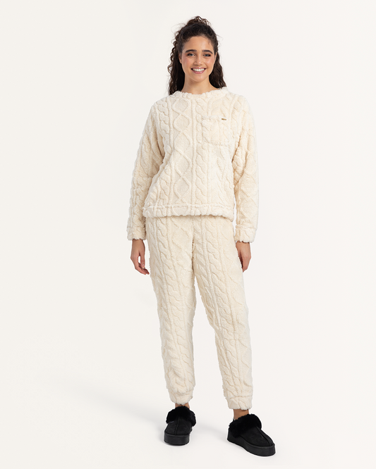Creamy Jacquard Pajamas