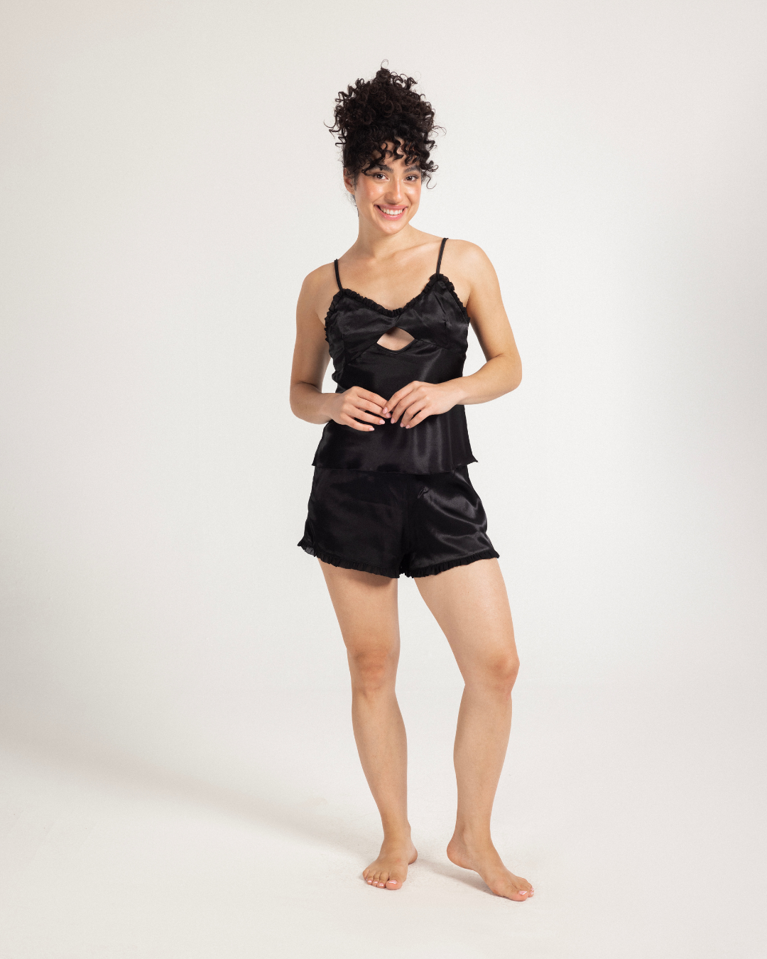 Pajama Short Satin Straps