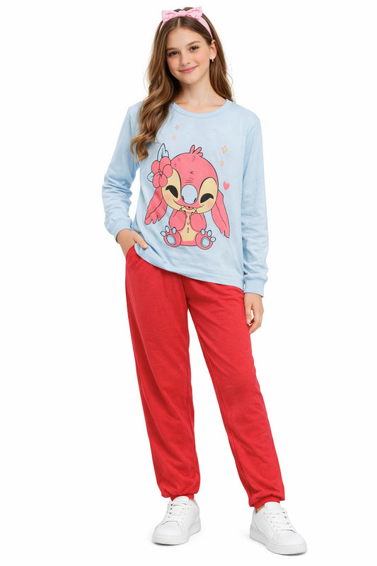 بيجامة قطن خريفي محير بناتي