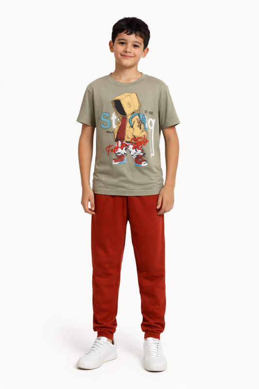 بيجامه قطن صيفى محير اولادي