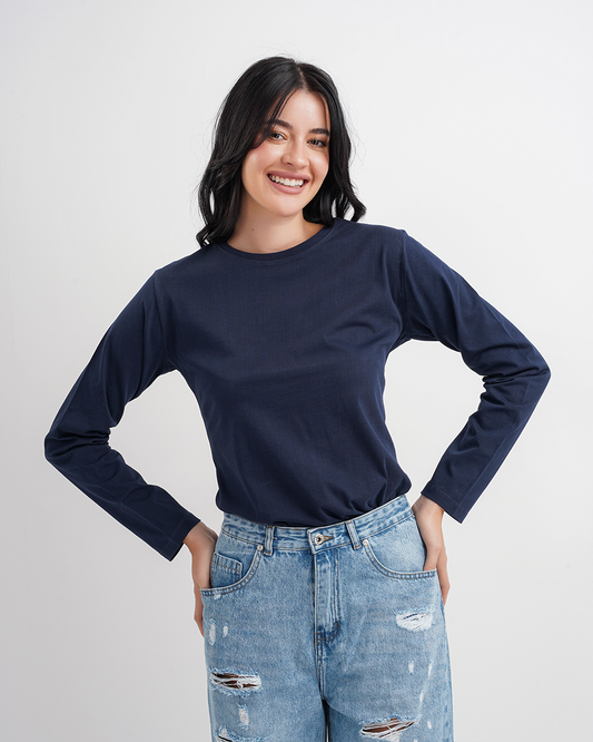 Plain sleeve women's T-shirt