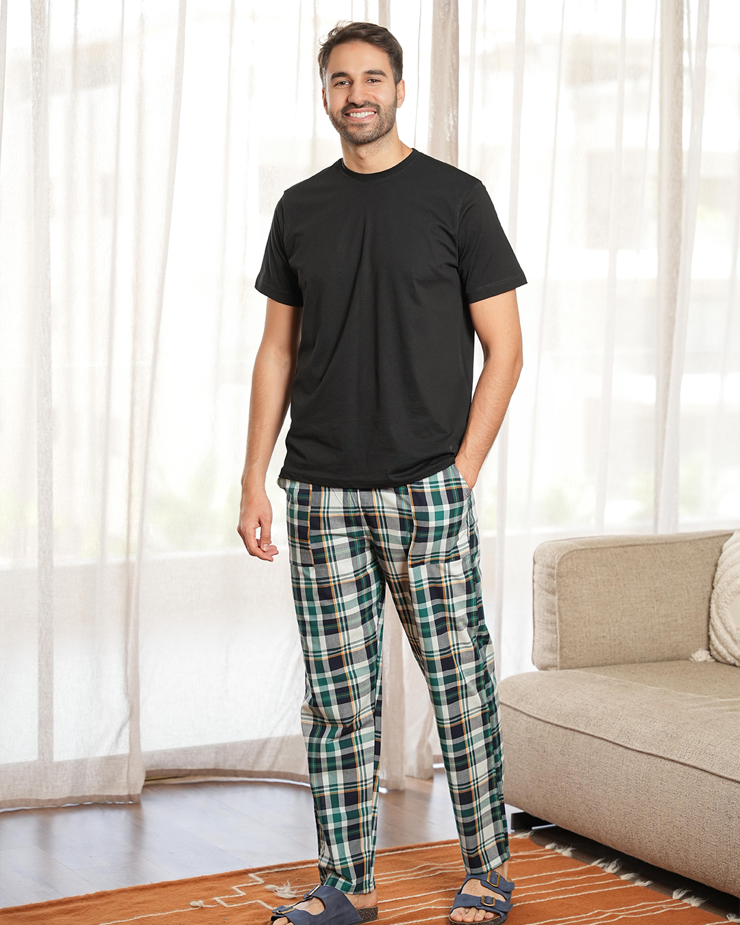 Men's checkered trousers