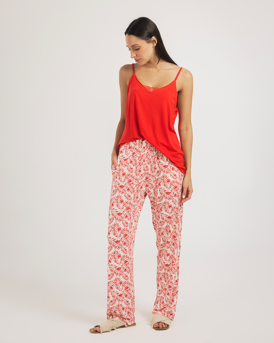 Pajama Pants Viscose Tropical Vibes