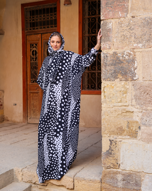 Women's patterned viscose drape