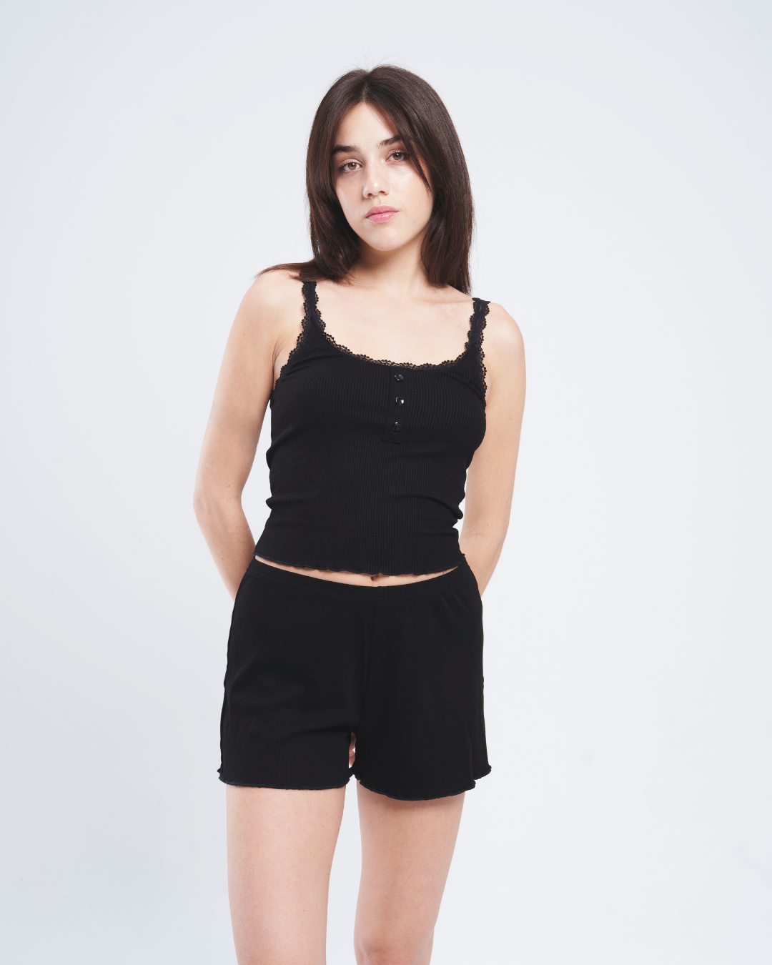 Women's pajama top with lace