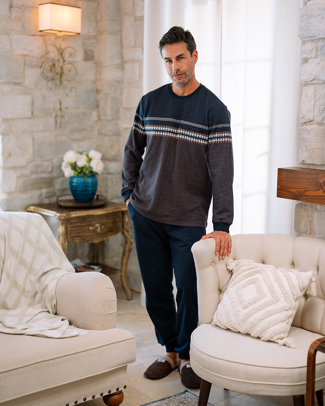 Pajamas jacquard top