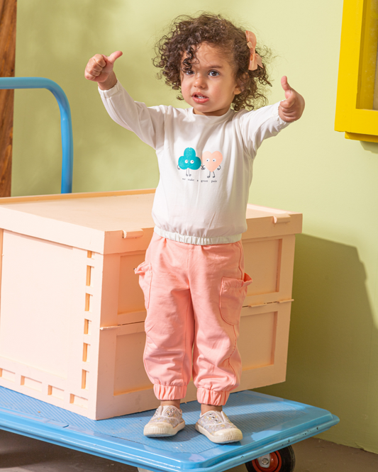 We Are Agreat Pair NB Beigeامه بناتي بيبي