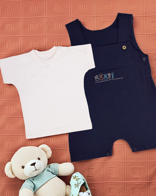 Beep Honk Boys' Printed T-Shirt & Romper Pajamas