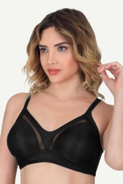 Lightly lined bra without support