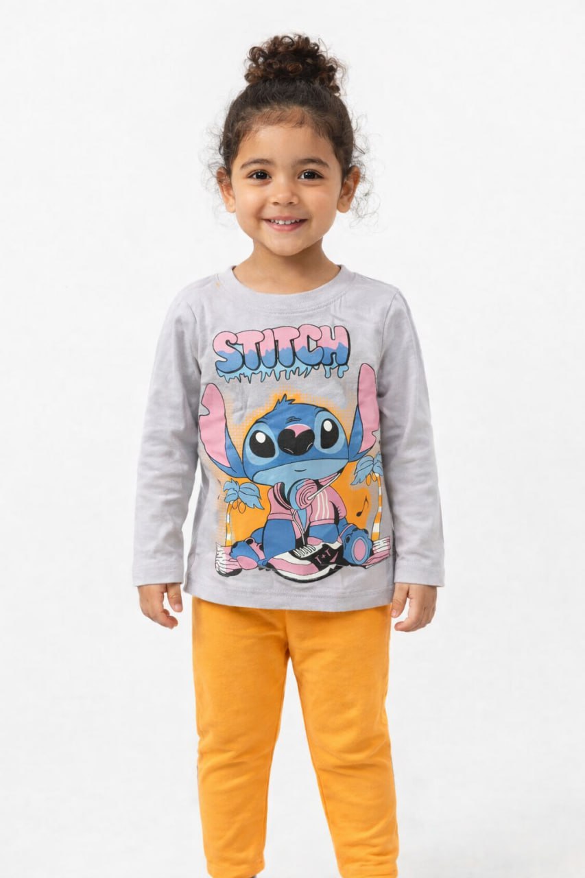 بيجامه قطن وسط بناتي