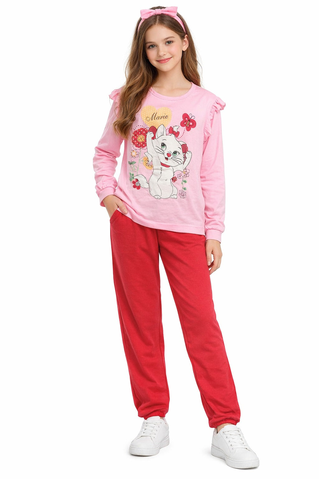 بيجامة قطن خريفي محير بناتي