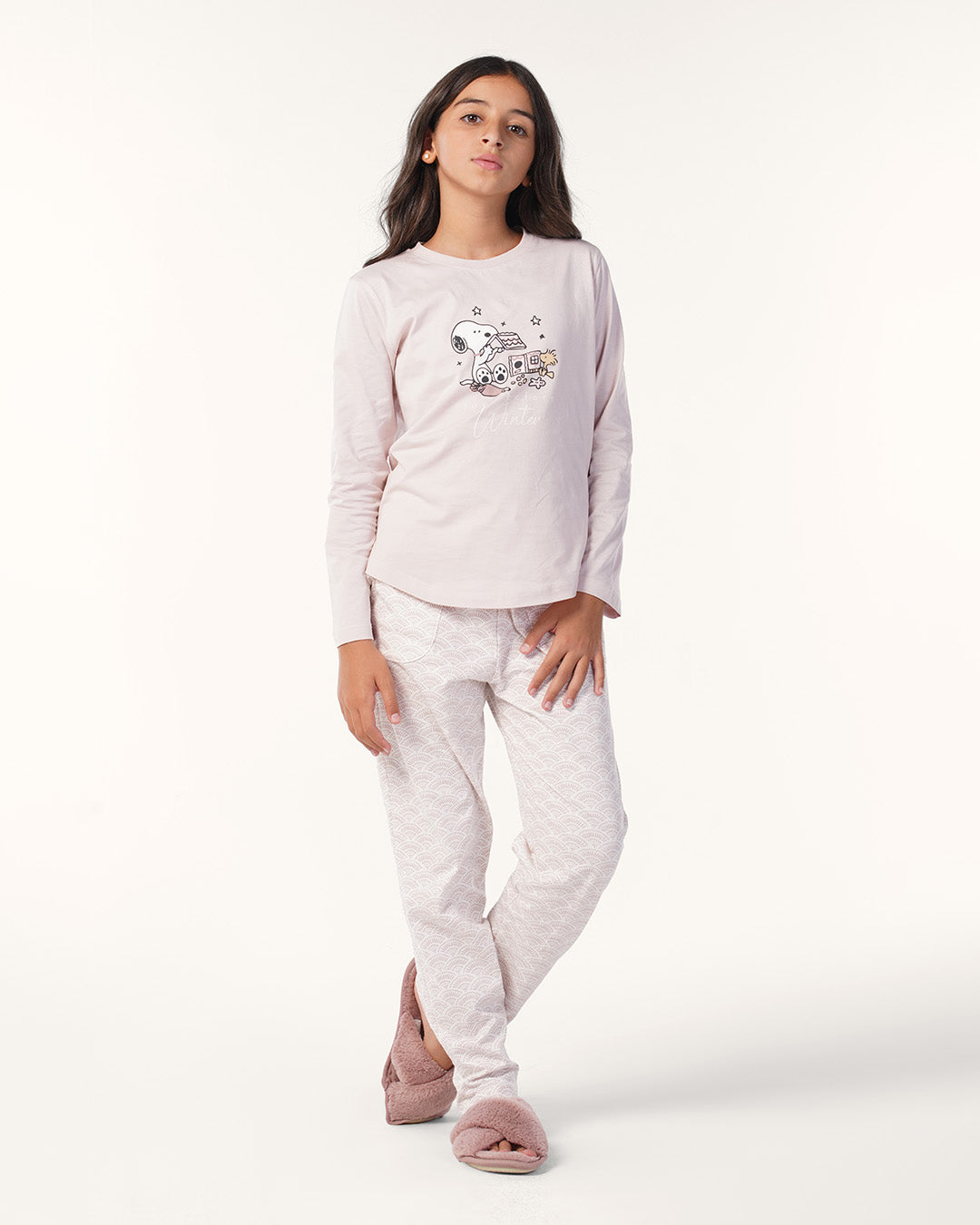 Just Before Winter Long Sleeve Pajamas Pants cotton