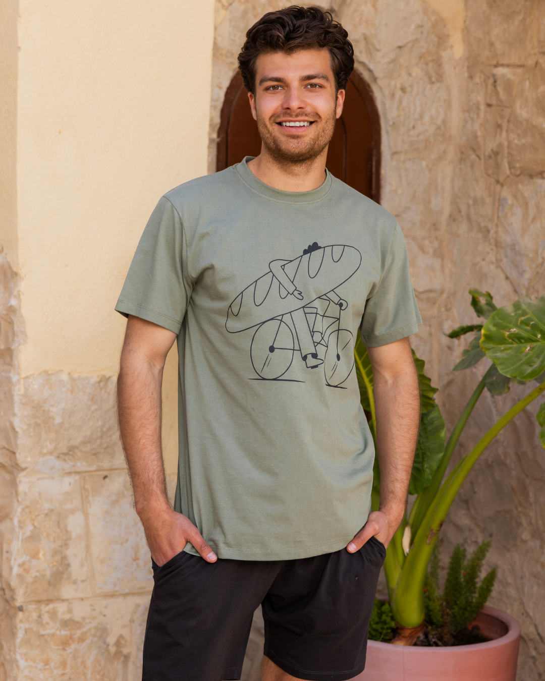 roads men's pajamas half sleeve and shorts