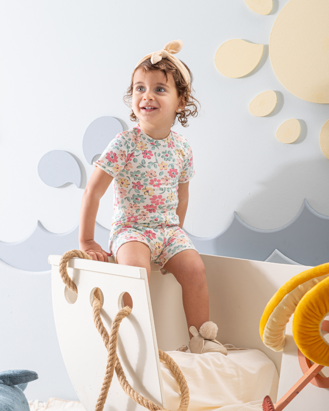 Girls' floral Body suit Set