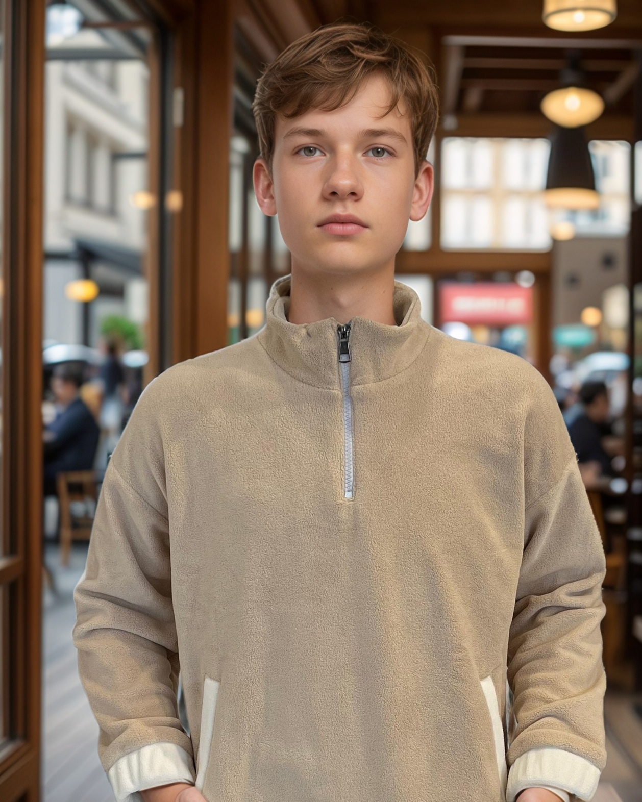 Half Zipper Kids Jacket Long sleeve children's jacket