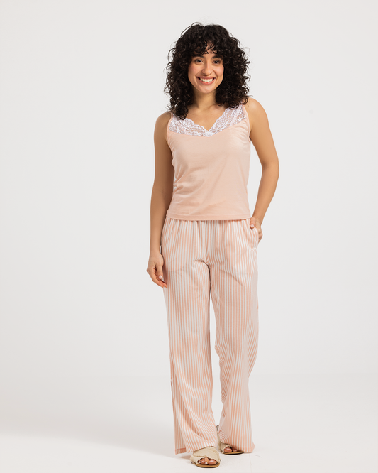 Striped Cotton Modal Pants Pajamas