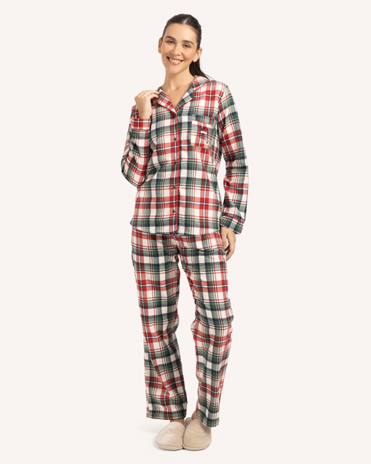 Santa's Favorite Classic Button up Pajama