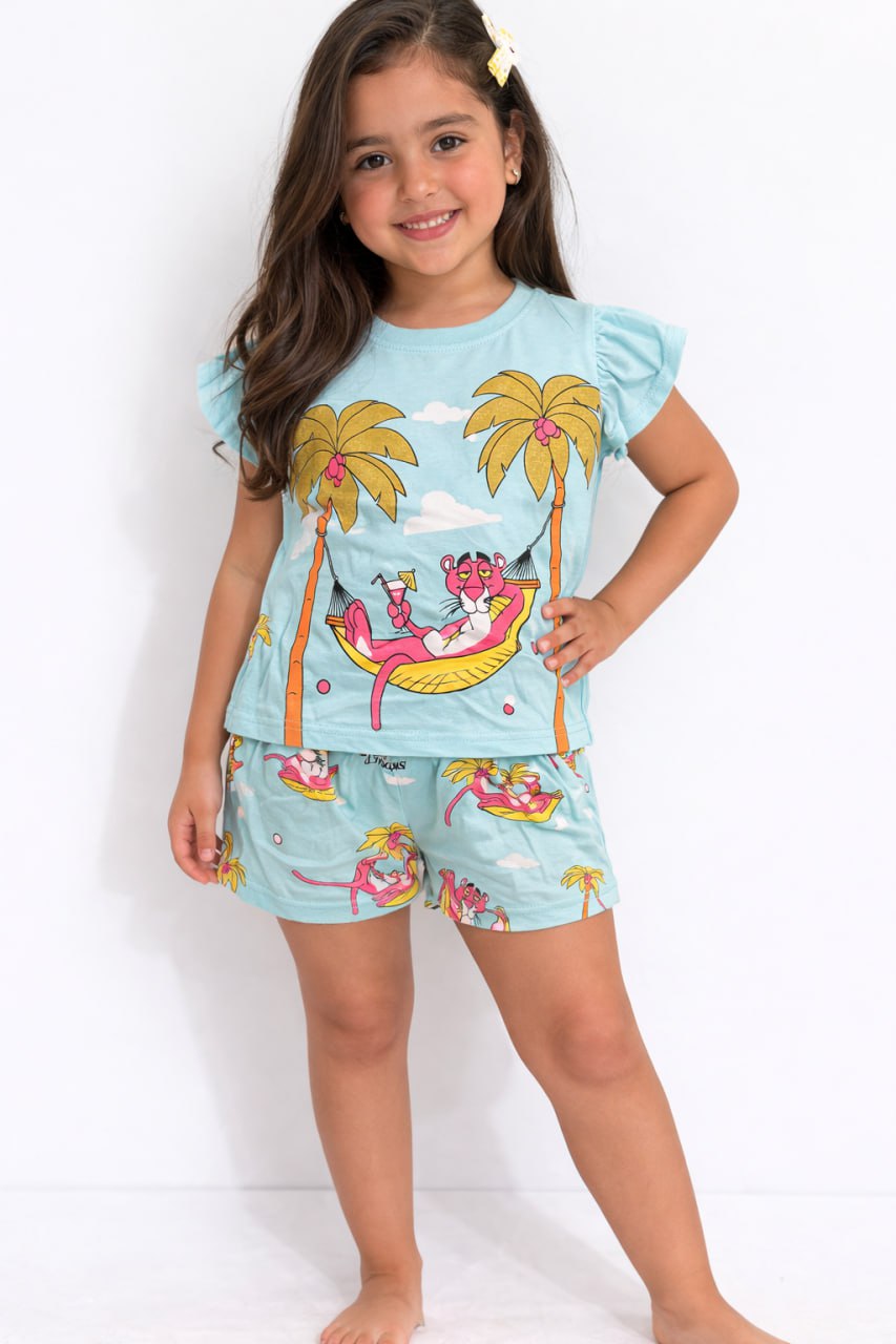 بيجامه صيفي وسط بناتي