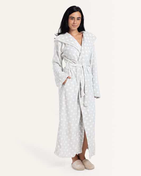 Long polka dot robe