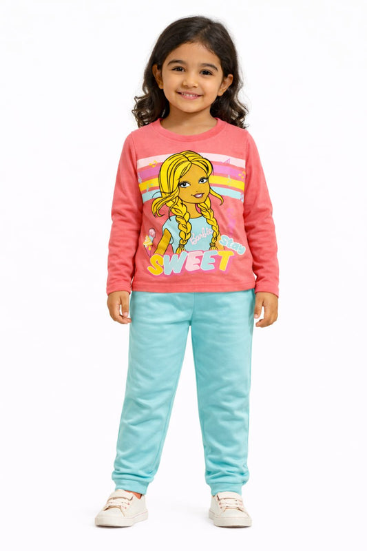 بيجامه قطن خريفي وسط بناتي