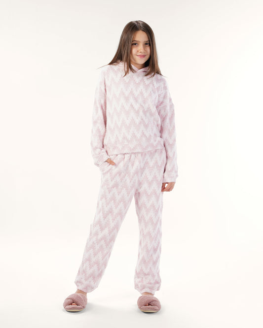 Warm Zigzag pajama Set