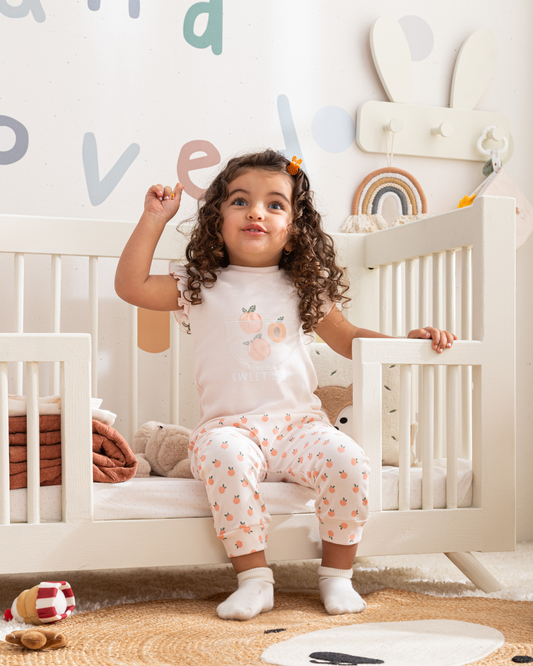 Sweet as a peach girls' pajamas